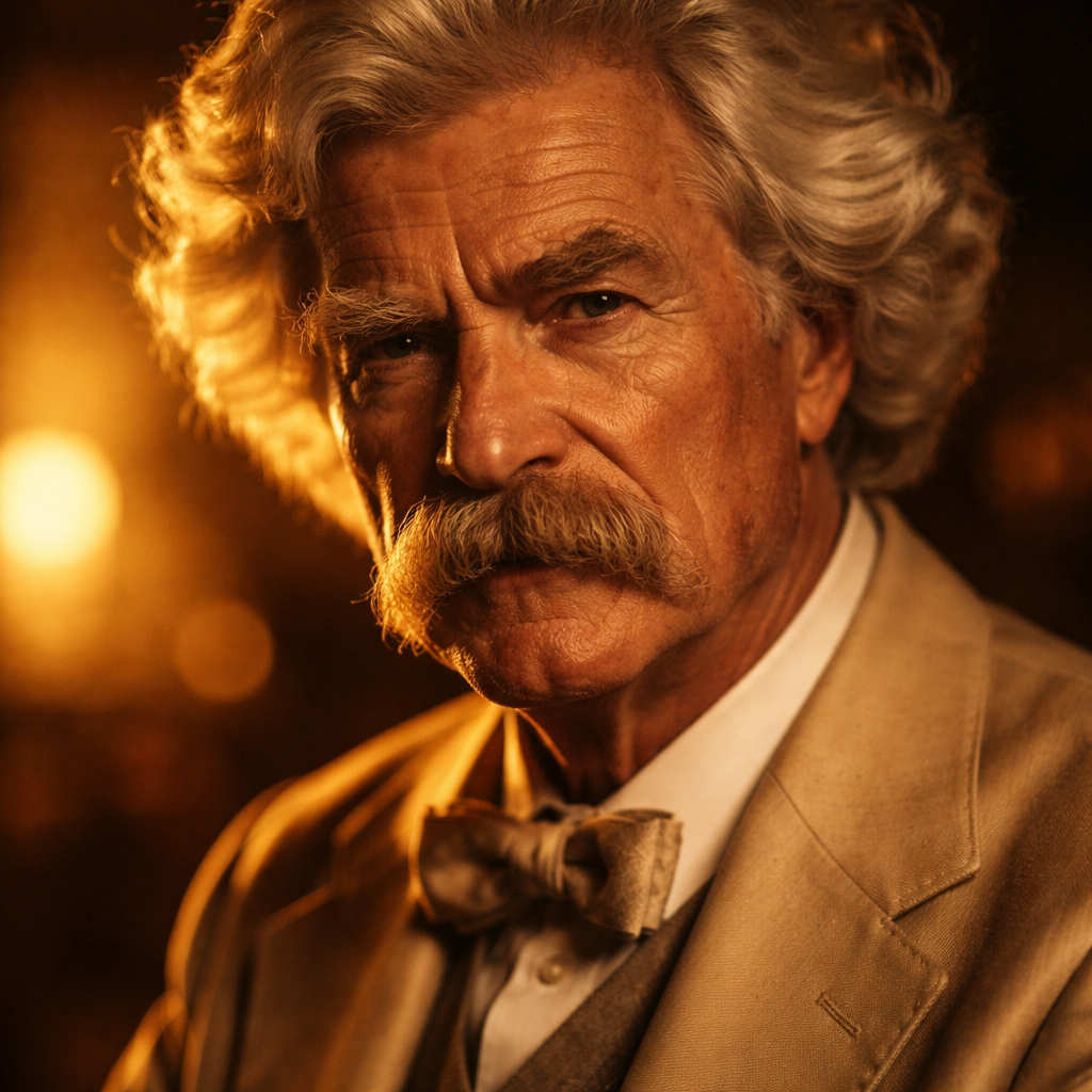Mark Twain was born when Halley's Comet was visible in 1835 and predicted he would die when it returned. 'It will be the greatest disappointment of my life if I don't go out with Halley's Comet,' he wrote. He died on April 21, 1910, one day after the comet reached perihelion. He had gone bankrupt in 1894 investing in a typesetting machine and spent five years on a world lecture tour paying back every creditor in full, which he wasn't legally required to do. He lost his daughter Susy to meningitis while he was abroad. His wife died in 1904. His daughter Jean drowned on Christmas Eve, 1909. He died four months later, describing himself as 'the most conspicuously & persistently lied-about man in the world.'